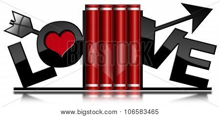 Love Book - Bookends With Love Text