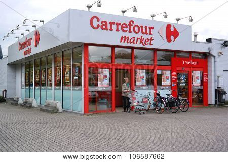 Carrefour market in Belgium