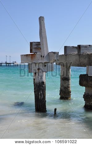Abandoned Jetty Closeup: Jurien Bay, Western Australia