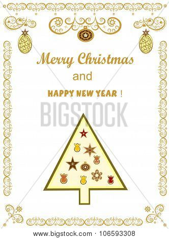 Abstract winter holiday frame