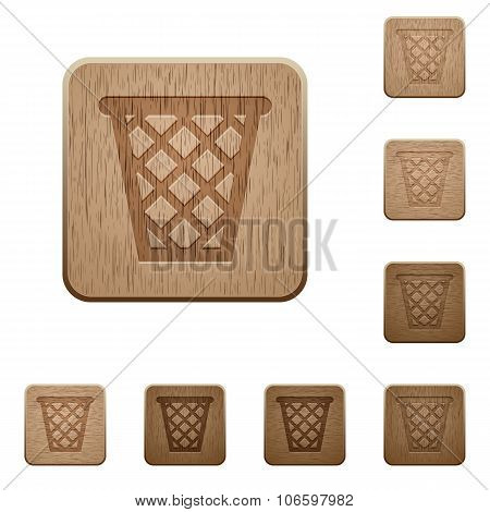 Trash Wooden Buttons