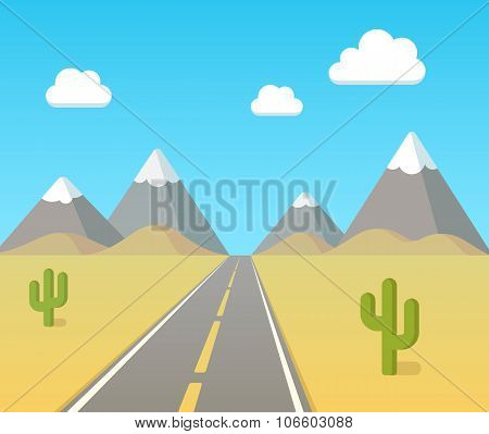 Desert Highway Landscape