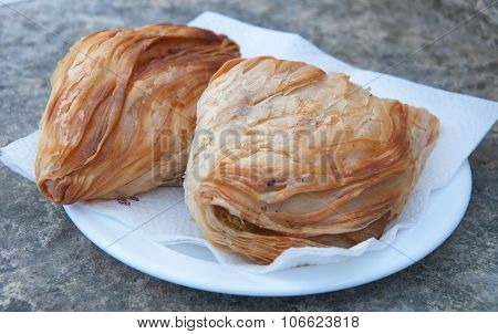 Pastizzi , Typical Street Food Maltese With Ricotta And Peas