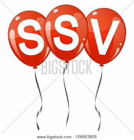 Colored Balloons With Text Ssv