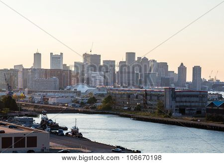 Boston Skyline From Freight Terminal