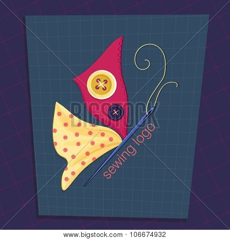 Hand drawn sewing lable