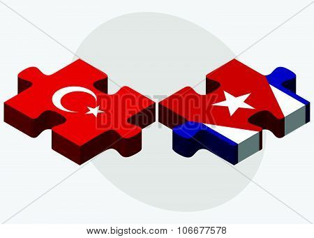 Turkey And Cuba Flags