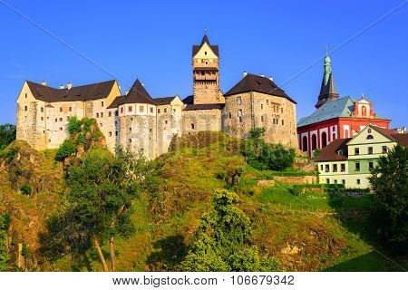 Loket Castle On Sunset, Czech Republic