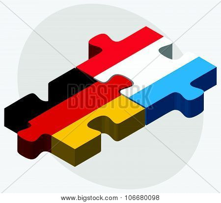 Germany And Luxembourg Flags