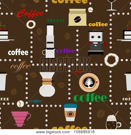 Coffee Seamless Background