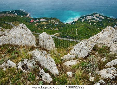 Landscape View From A Cliff On The Coast