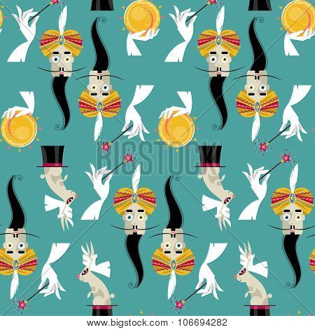 Magic Set. Seamless Background Pattern.