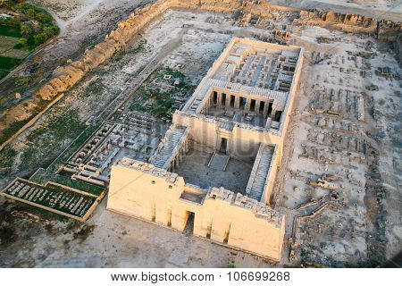 Aerial View Of Ruined Temple, Egypt