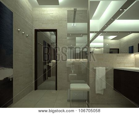 render of luxury toilet