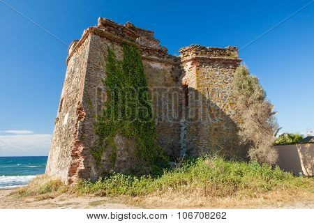 Moorish Watchtower On The Coast Of Spain
