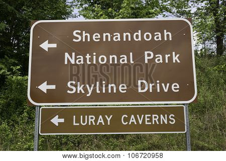Road sign in Sperryville, Virginia.