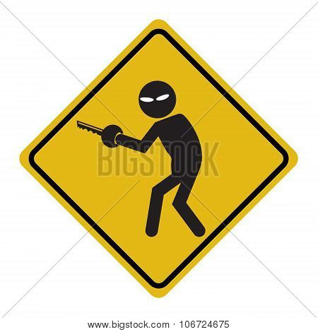 Hacker, Internet Security Concept. Thief Symbol