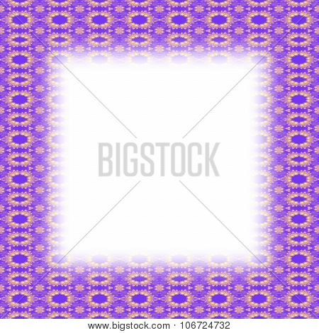 Purple fractal border with blurred edge lining the white clear area