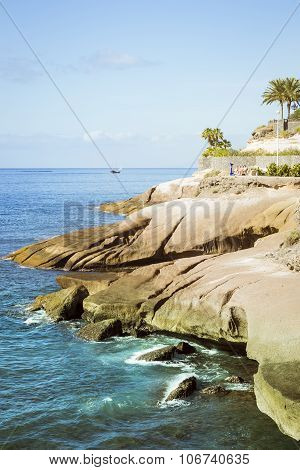 Plaza Playa Del Duque, Duke Castle, Costa Adeje, Tenerife, Spain