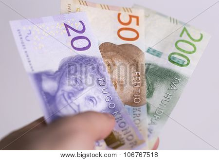 Swedish Currency Close Up