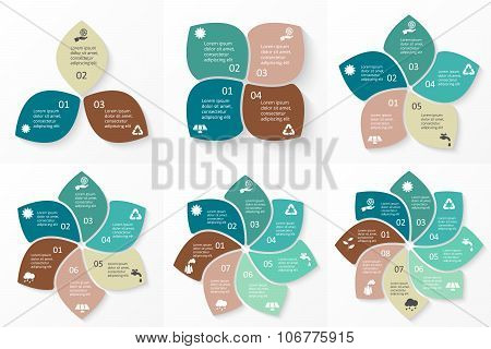 Vector circle eco infographic.