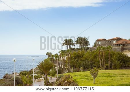 Plaza Playa Del Duque, Duke Castle, Costa Adeje, Tenerife, Spain