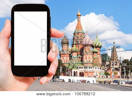 Phone With Cut Out Screen And St Basil Cathedral