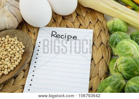 Recipe Note, Cooking Ingredient And Vegetable
