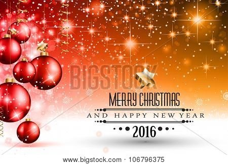 Merry Christmas Seasonal Background for your greeting cards, New Years Flyer, Chrstmas dinner invitation, posters and do on.