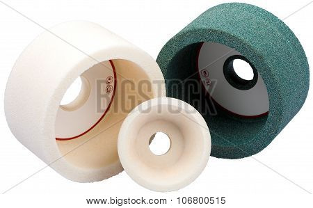 Abrasive Wheels Isolated On A White Background