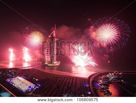 burj al arab new years eve fireworks