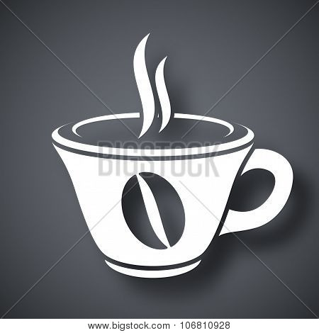 Vector Cup Of Hot Coffee Icon