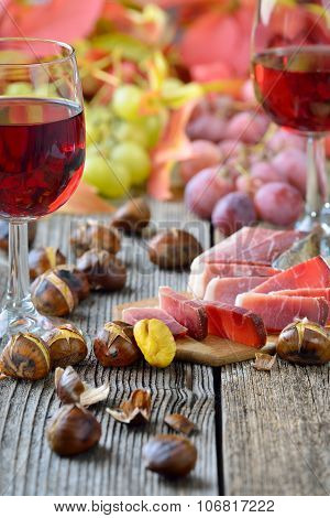Chestnuts and bacon