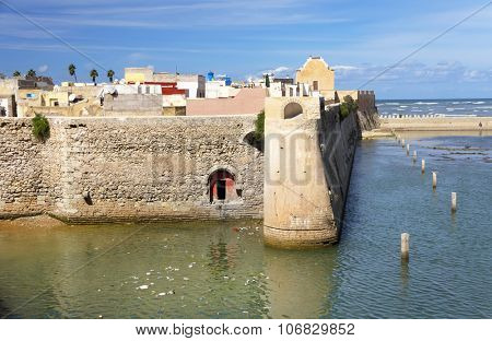 Architectural detail of Mazagan, El Jadida, Morocco - a Portuguese Fortified Port City registered as a UNESCO World Heritage Site