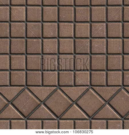 Brown Pave Slabs in the Form of Small Squares and Triangles.