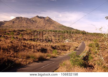 Asia Indonesia Bali Mt Batur Volcano Landscape