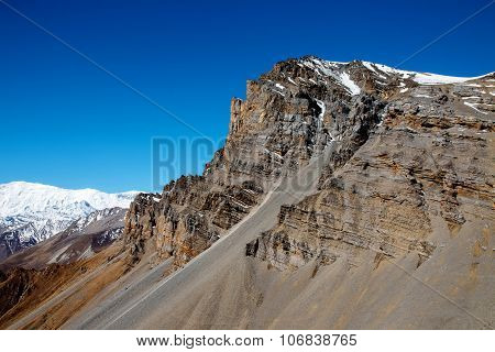 Mountain Peak N Thorong La Pass
