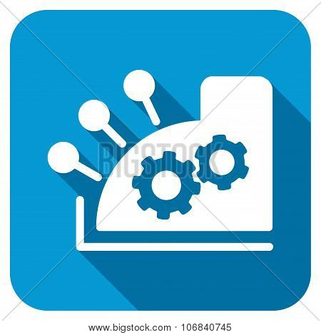 Cash Register Longshadow Flat Icon