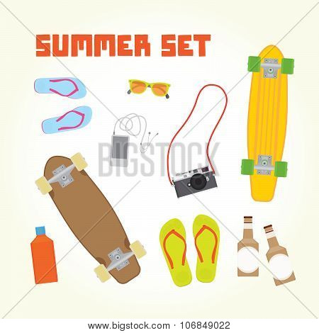 Summer objects set