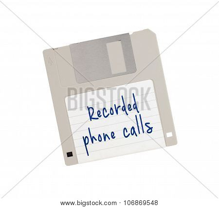Floppy Disk - Tachnology From The Past, Isolated On White