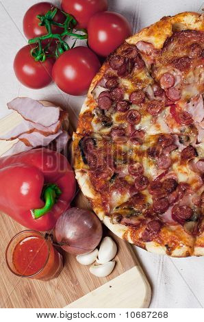 Pizza og ingredienser