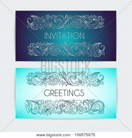 Template invitation and greetings.