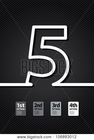 a black number background