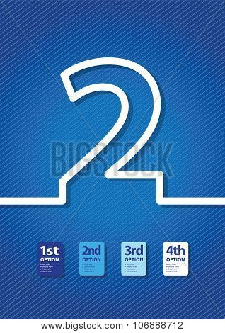 a blue number background
