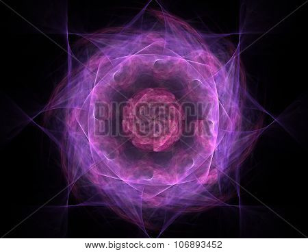 Shiny colorful fractal space digital artwork for creative graphic design