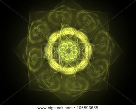 Shiny colorful fractal space digital artwork for creative graphic design
