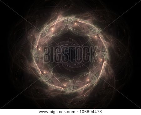 Abstract Lens Flare Space Or Time Travel Concept Background