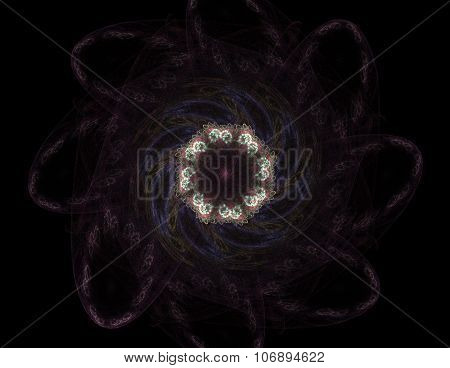 Abstract Lens Flare Space Or Time Travel Concept Background