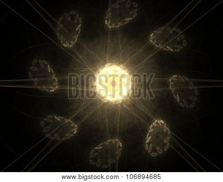 Abstract Lens Flare Space Or Time Travel Concept Background