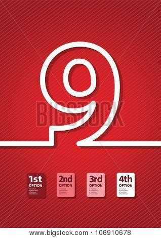a red number background